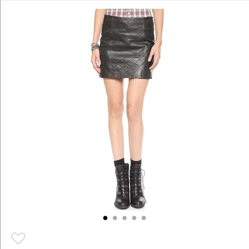 Love Leather The Quilted Straight Skirt Small Nwt